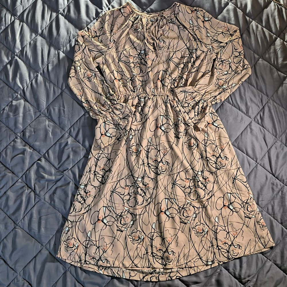 (S) Women's Nordstrom Rack Pink Floral Long Sleeve Dress
